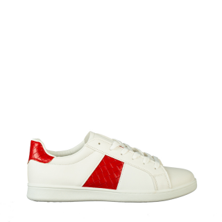 Γυναικεία Αθλητικά Παπούτσια, Γυναικεία αθλητικά παπούτσια    Sezia λευκά με κόκκινο - Kalapod.gr